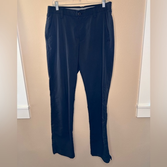 Under Armour Men’s Match Play Loose Fit Performance Pants Sz 34x34 Black - Picture 1 of 8